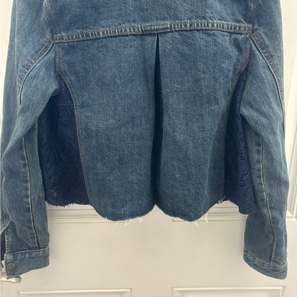 Free People Cropped Denim Jacket XS - Picture 10 of 12